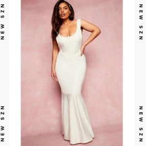 BooHoo Ivory Gown
